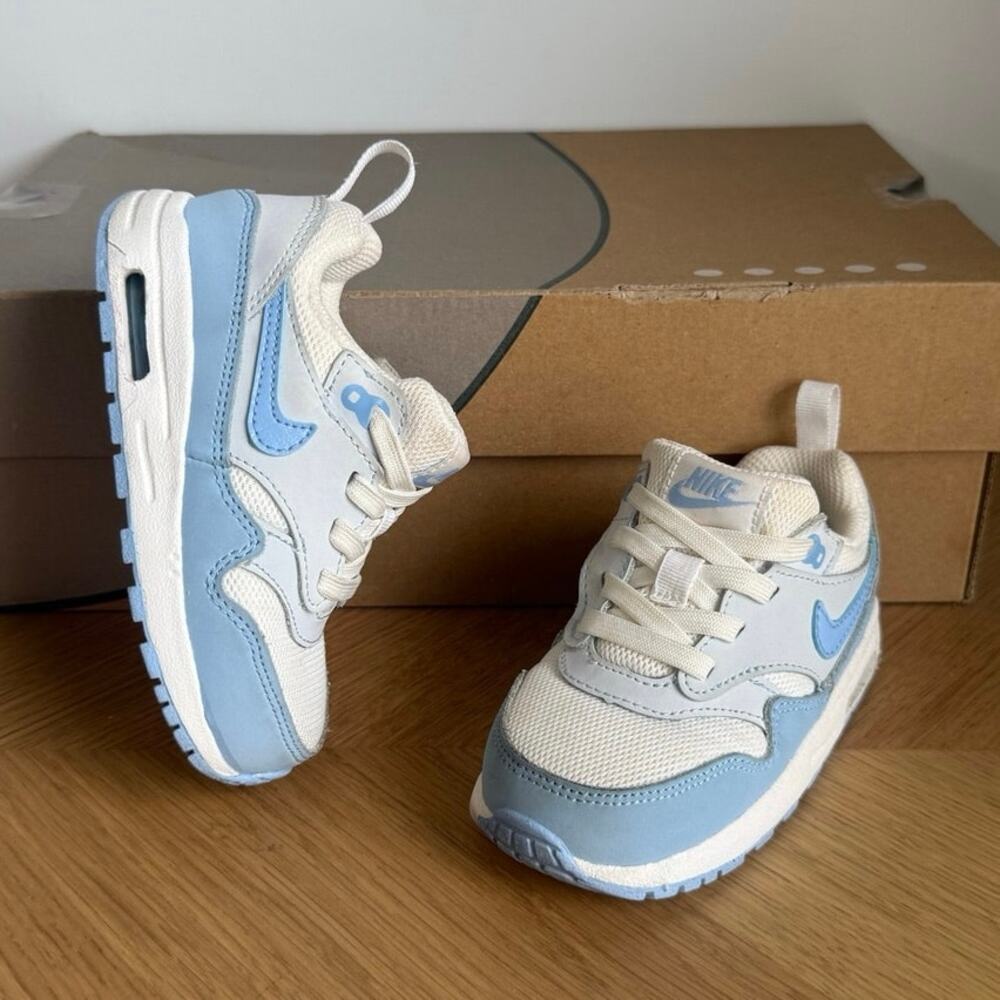 Nike Air Max 1 Easyon Blue/White Toddler Sneakers- SZ 7 C